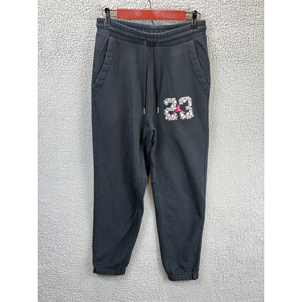Jordan 23 Fleece Sweatpants Mens L Black Graphic Joggers Athletic Casual